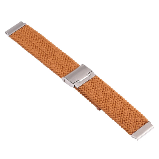For Samsung Galaxy Watch 4 / Watch 5 20mm Nylon Braided Metal Buckle Watch Band(Coffee) by buy2fix