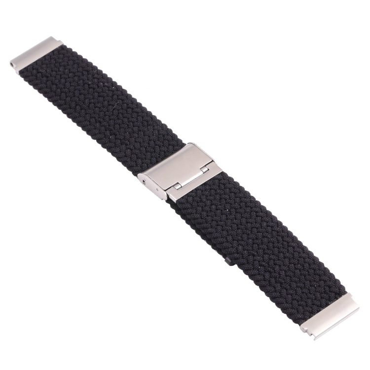 For Samsung Galaxy Watch 4 / Watch 5 20mm Nylon Braided Metal Buckle Watch Band(Black) - Watch Bands by buy2fix | Online Shopping UK | buy2fix
