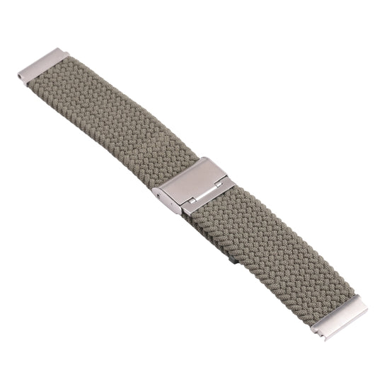 For Samsung Galaxy Watch 4 / Watch 5 20mm Nylon Braided Metal Buckle Watch Band(Olive Green) by buy2fix