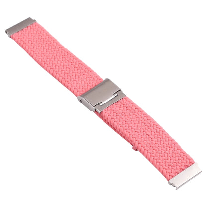 For Samsung Galaxy Watch 4 / Watch 5 20mm Nylon Braided Metal Buckle Watch Band(Pink) - Watch Bands by buy2fix | Online Shopping UK | buy2fix