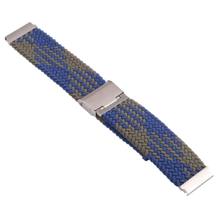 For Samsung Galaxy Watch 4 / Watch 5 20mm Nylon Braided Metal Buckle Watch Band(Z Blue Green) - Watch Bands by buy2fix | Online Shopping UK | buy2fix