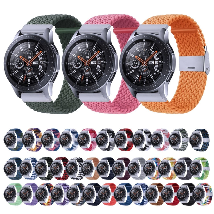 For Samsung Galaxy Watch 4 / Watch 5 20mm Nylon Braided Metal Buckle Watch Band(Dark Purple) - Watch Bands by buy2fix | Online Shopping UK | buy2fix