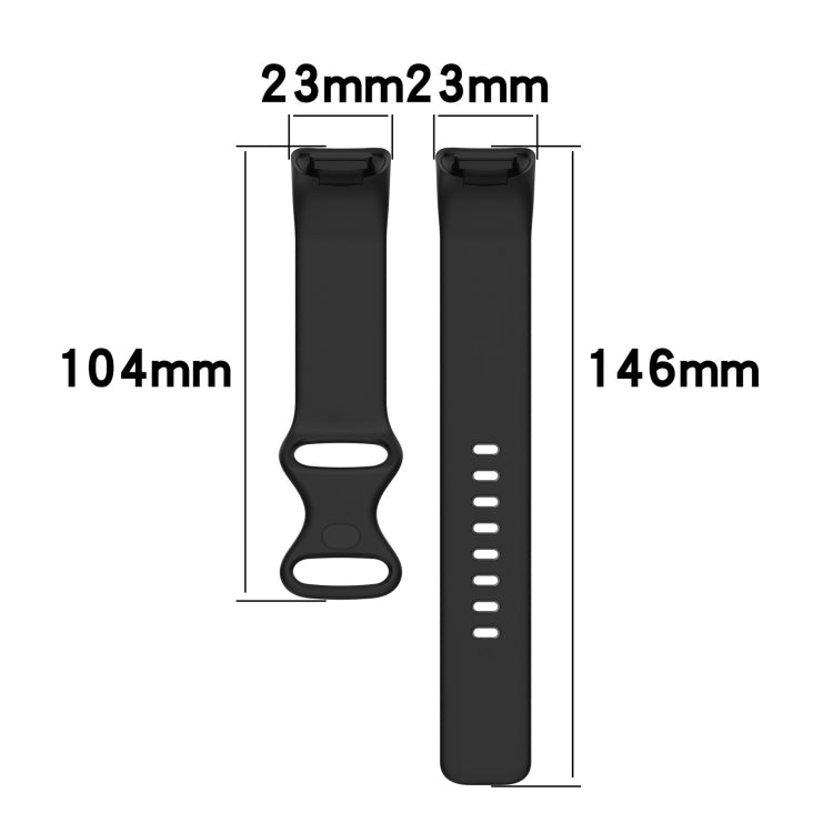 For Fitbit Charge 5 Monochromatic Silicone Watch Band, Size：Large Size(Lavender purple) - Watch Bands by buy2fix | Online Shopping UK | buy2fix