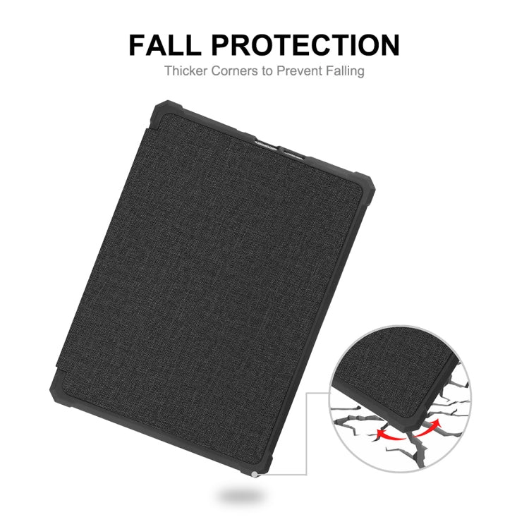 For Amazon Kindle Paperwhite 5 2021 ENKAY Solid Color Denim Texture Horizontal Flip Leather Tablet Case with Sleep / Wake-up Function(Black) - Amazon by ENKAY | Online Shopping UK | buy2fix