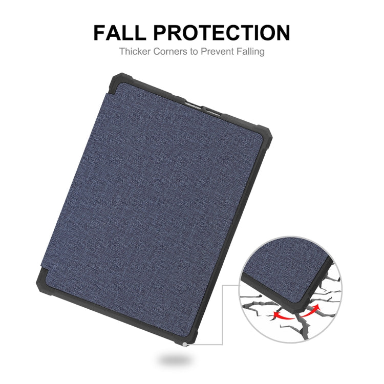 For Amazon Kindle Paperwhite 5 2021 ENKAY Solid Color Denim Texture Horizontal Flip Leather Tablet Case with Sleep / Wake-up Function(Dark Blue) - Amazon by ENKAY | Online Shopping UK | buy2fix