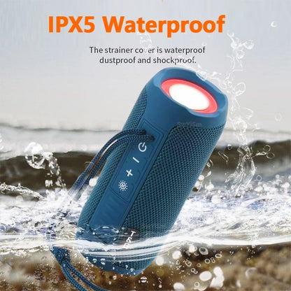 T&G TG227 Outdoor Portable Waterproof Bluetooth Music Speaker with LED Support FM / TF / USB(Black) - Desktop Speaker by T&G | Online Shopping UK | buy2fix