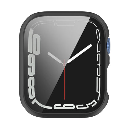 Shockproof PC Protective Case with Tempered Glass Film For Apple Watch Series 9 / 8 / 7 45mm(red) by buy2fix