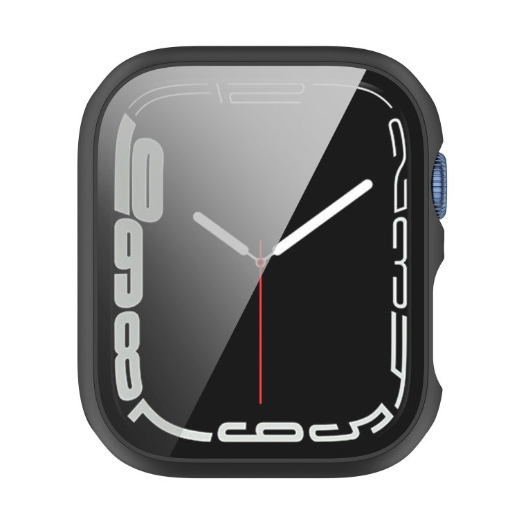 Shockproof PC Protective Case with Tempered Glass Film For Apple Watch Series 9 / 8 / 7 41mm(rose gold) by buy2fix