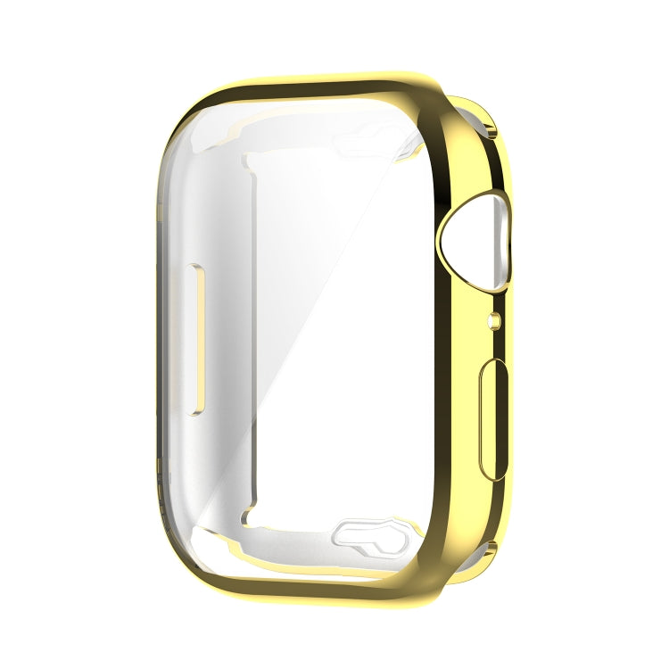 Shockproof TPU Full Protective Shell with Protective Film For Apple Watch Series 9 / 8 / 7 45mm(Gold) by buy2fix