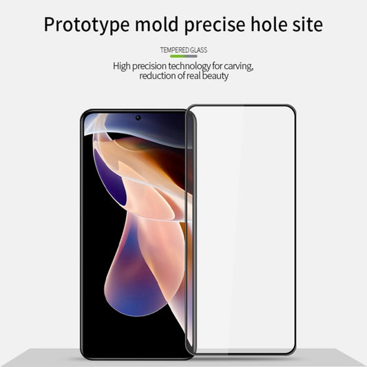 For Xiaomi Redmi Note 11 Pro / Note 11 Pro+ MOFI 9H 3D Explosion-proof Curved Screen Tempered Glass Film(Black) by PINWUYO