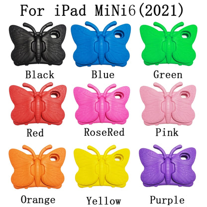 For iPad mini 6 / mini 2024 Butterfly Bracket EVA Shockproof Tablet Case(Blue) - iPad mini 6 Cases by buy2fix | Online Shopping UK | buy2fix