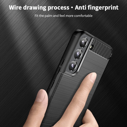 For Samsung Galaxy S22 5G MOFI Gentleness Series Brushed Texture Carbon Fiber Soft TPU Case(Red) by MOFI