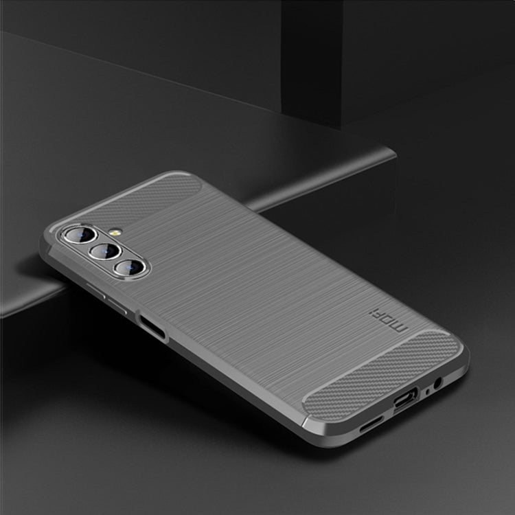 For Samsung Galaxy A13 5G MOFI Gentleness Series Brushed Texture Carbon Fiber Soft TPU Case(Gray) - Galaxy Phone Cases by MOFI | Online Shopping UK | buy2fix