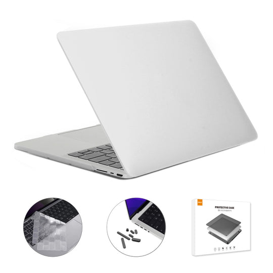 ENKAY Hat-Prince 3 in 1 Matte Laptop Protective Case + TPU Keyboard Film + Anti-dust Plugs Set for MacBook Pro 14.2 inch A2442 2021/A2779 2023/14 inch A3434 2025 (M5), Version:US Version(White)