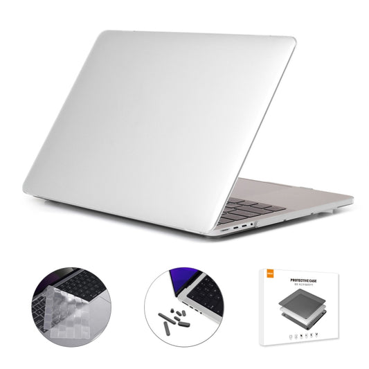 ENKAY Hat-Prince 3 in 1 Crystal Laptop Protective Case + TPU Keyboard Film + Anti-dust Plugs Set for MacBook Pro 14.2 inch A2442 2021, Version:US Version(Transparent) - MacBook Pro Cases by ENKAY | Online Shopping UK | buy2fix