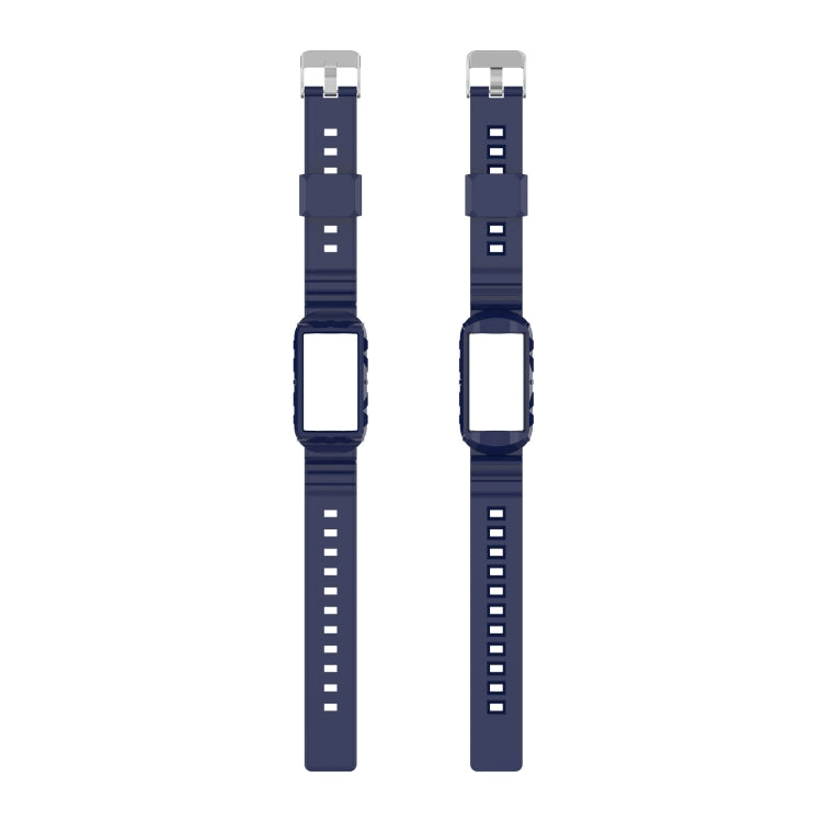 For Fitbit Charge 5 Silicone One Body Armor Watch Band(Navy Blue) - Watch Bands by buy2fix | Online Shopping UK | buy2fix