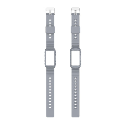 For Fitbit Charge 4 SE Silicone One Body Armor Watch Band(Gray) - Watch Bands by buy2fix | Online Shopping UK | buy2fix