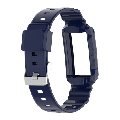 For Fitbit Charge 3 SE Silicone One Body Armor Watch Band(Navy Blue) - Watch Bands by buy2fix | Online Shopping UK | buy2fix