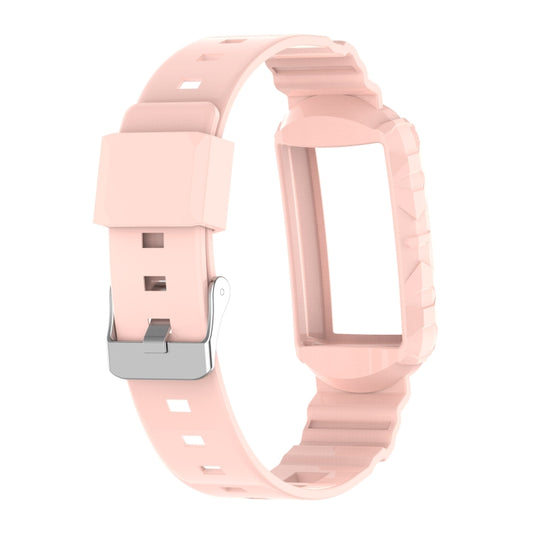 For Fitbit Charge 3 SE Silicone One Body Armor Watch Band(Pink) by buy2fix