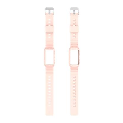 For Fitbit Charge 3 SE Silicone One Body Armor Watch Band(Pink) - Watch Bands by buy2fix | Online Shopping UK | buy2fix