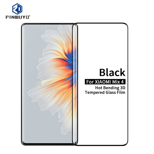For Xiaomi Mix4 PINWUYO 9H 3D Hot Bending Tempered Glass Film(Black)