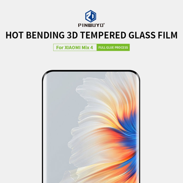 For Xiaomi Mix4 PINWUYO 9H 3D Hot Bending Tempered Glass Film(Black) - Others by PINWUYO | Online Shopping UK | buy2fix