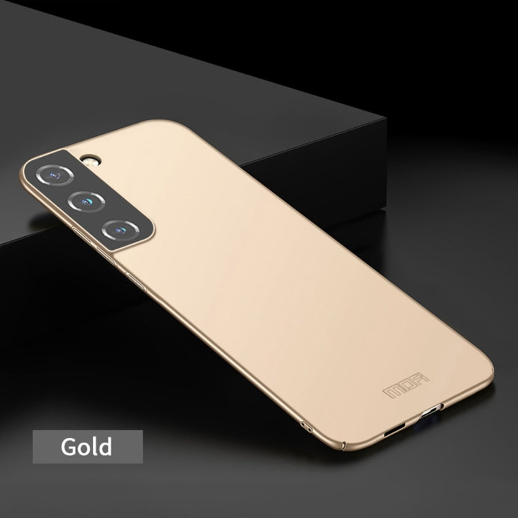 For Samsung Galaxy S22+ 5G MOFI Frosted PC Ultra-thin Hard Phone Case(Gold) - Galaxy S22+ 5G Cases by MOFI | Online Shopping UK | buy2fix