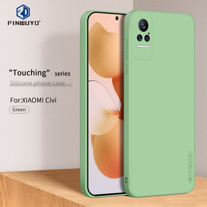 For Xiaomi Civi PINWUYO Liquid Silicone TPU Phone Case(Green) - Xiaomi Cases by PINWUYO | Online Shopping UK | buy2fix