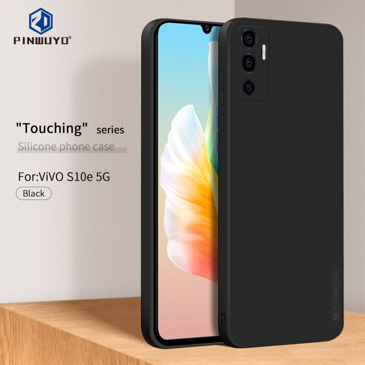 For vivo S10e 5G PINWUYO Liquid Silicone TPU Phone Case(Black) - vivo Cases by PINWUYO | Online Shopping UK | buy2fix