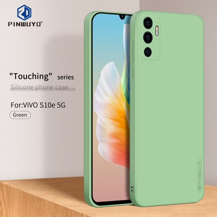 For vivo S10e 5G PINWUYO Liquid Silicone TPU Phone Case(Green) - vivo Cases by PINWUYO | Online Shopping UK | buy2fix