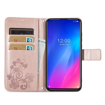 For Doogee N30 Four-leaf Clasp Embossed Buckle Mobile Phone Protection Leather Case(Rose Glod) - More Brand by buy2fix | Online Shopping UK | buy2fix