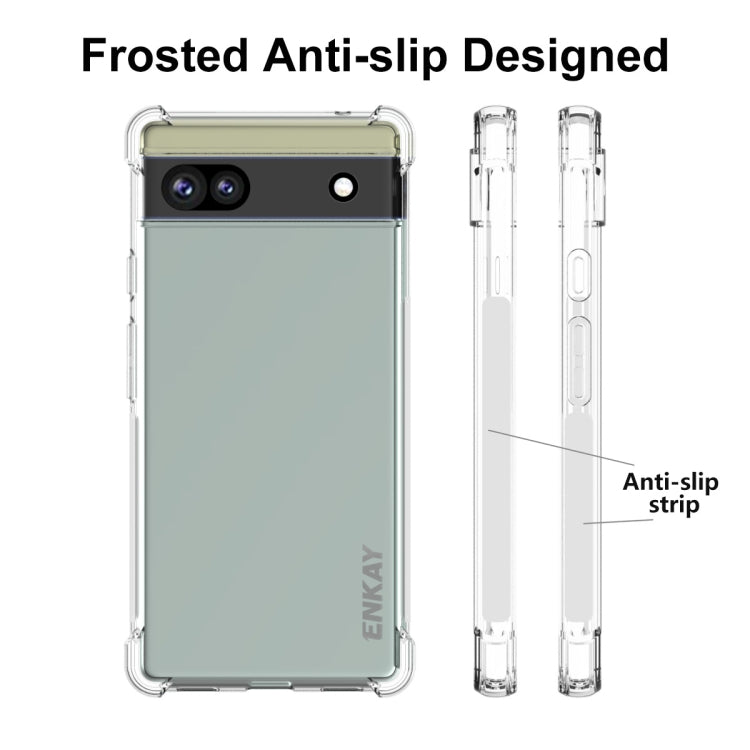 For Google Pixel 6A ENKAY Transparent TPU Shockproof Case - Google Cases by ENKAY | Online Shopping UK | buy2fix