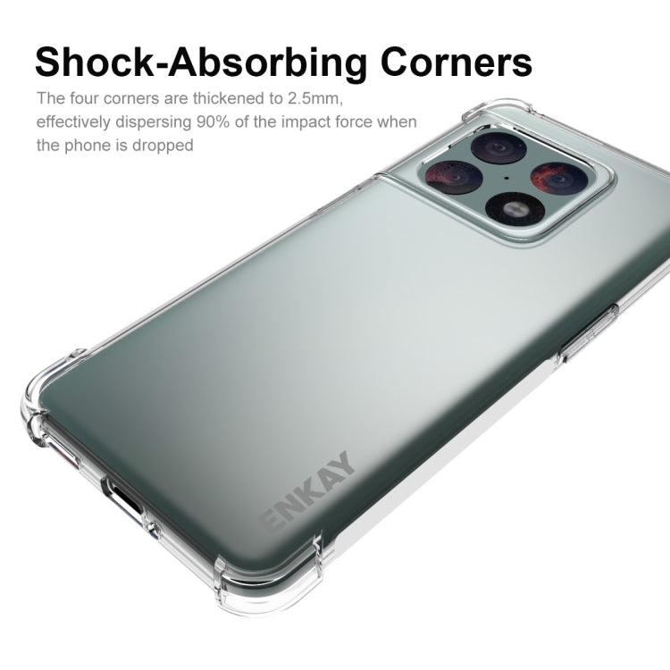 For OnePlus 10 Pro 5G ENKAY Transparent TPU Shockproof Case - OnePlus Cases by ENKAY | Online Shopping UK | buy2fix