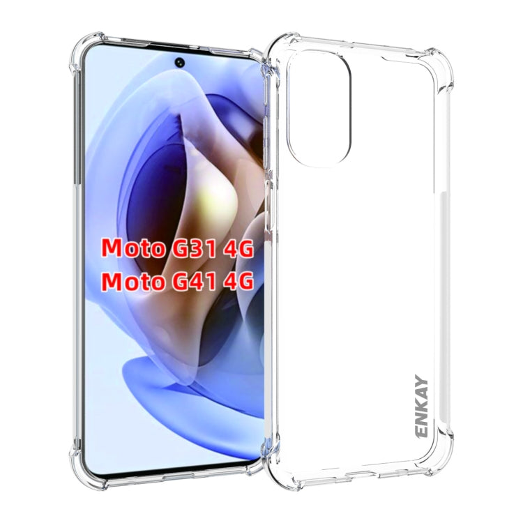 For Motorola Moto G31 4G / G41 4G ENKAY Transparent TPU Shockproof Case by ENKAY