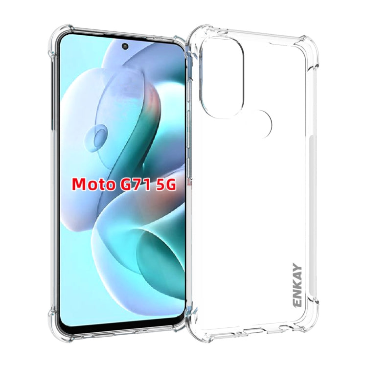 For Motorola Moto G71 5G ENKAY Transparent TPU Shockproof Case - Motorola Cases by ENKAY | Online Shopping UK | buy2fix