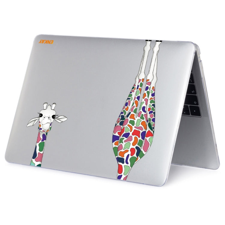 ENKAY Hat-Prince Forest Series Pattern Laotop Protective Crystal Case for MacBook Pro 16 inch A2141(Giraffe Pattern) - MacBook Pro Cases by ENKAY | Online Shopping UK | buy2fix