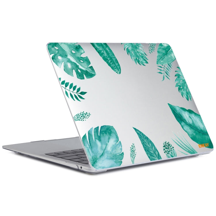 ENKAY Hat-Prince Forest Series Pattern Laotop Protective Crystal Case for MacBook Pro 14.2 inch A2442 2021/A2779 2023(Green Leaf Pattern) - MacBook Pro Cases by ENKAY | Online Shopping UK | buy2fix