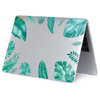 ENKAY Hat-Prince Forest Series Pattern Laotop Protective Crystal Case for MacBook Pro 14.2 inch A2442 2021/A2779 2023(Green Leaf Pattern) - MacBook Pro Cases by ENKAY | Online Shopping UK | buy2fix