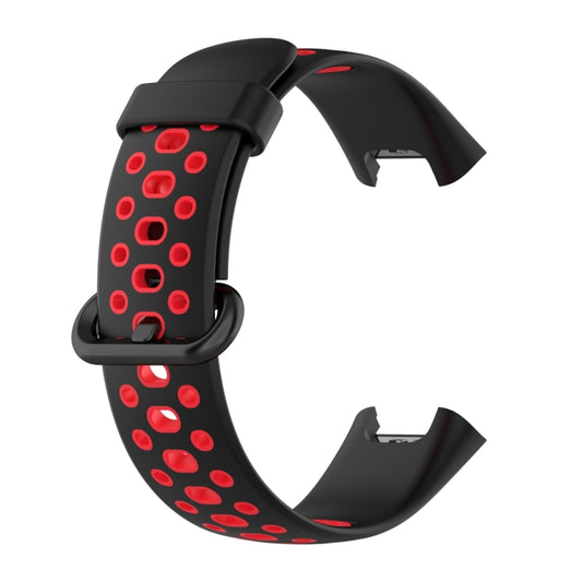 For Xiaomi Redmi Watch 2 Lite Two-Color Mixed Silicone Watch Band(Black+Red) by buy2fix