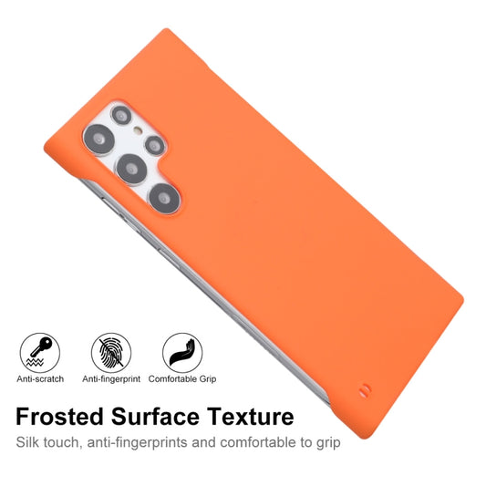 For Samsung Galaxy S22 Ultra 5G ENKAY Matte Frameless Hard PC Case(Orange) by ENKAY