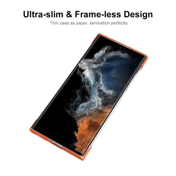 For Samsung Galaxy S22 Ultra 5G ENKAY Matte Frameless Hard PC Case(Orange) - Galaxy S22 Ultra 5G Cases by ENKAY | Online Shopping UK | buy2fix