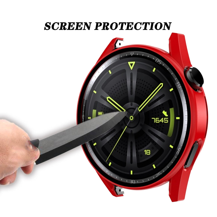 Tempered Glass Film Oil Spray Matte PC Case For Huawei GT3 42mm(Red) - Watch Cases by buy2fix | Online Shopping UK | buy2fix