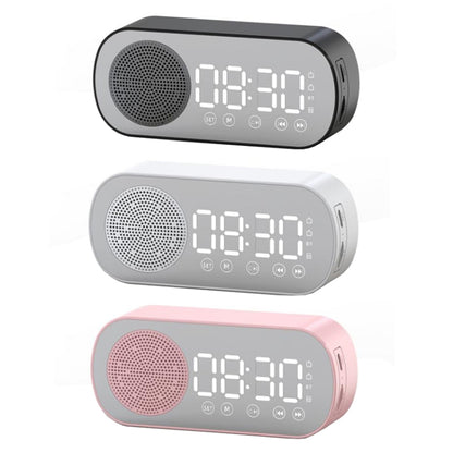 Z7 Digital Bluetooth 5.0 Speaker Multi-function Mirror Alarm Clock FM Radio(White) - Desktop Speaker by buy2fix | Online Shopping UK | buy2fix