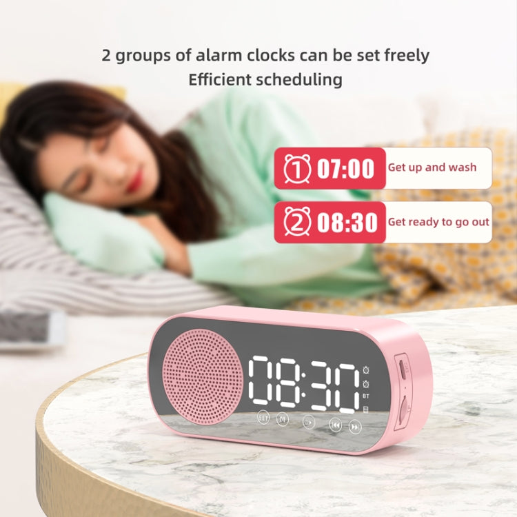 Z7 Digital Bluetooth 5.0 Speaker Multi-function Mirror Alarm Clock FM Radio(Black) - Desktop Speaker by buy2fix | Online Shopping UK | buy2fix