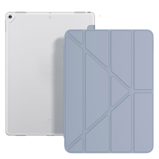 Multi-folding TPU Back Flip Leather Smart Tablet Case for iPad Pro 12.9 inch 2015 / 2017 (Lavender Grey) - iPad Pro 12.9 inch Cases by buy2fix | Online Shopping UK | buy2fix