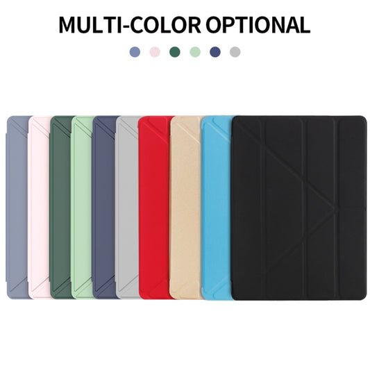 Multi-folding TPU Back Flip Leather Smart Tablet Case for iPad Pro 12.9 inch 2015 / 2017(Gold) - iPad Pro 12.9 inch Cases by buy2fix | Online Shopping UK | buy2fix
