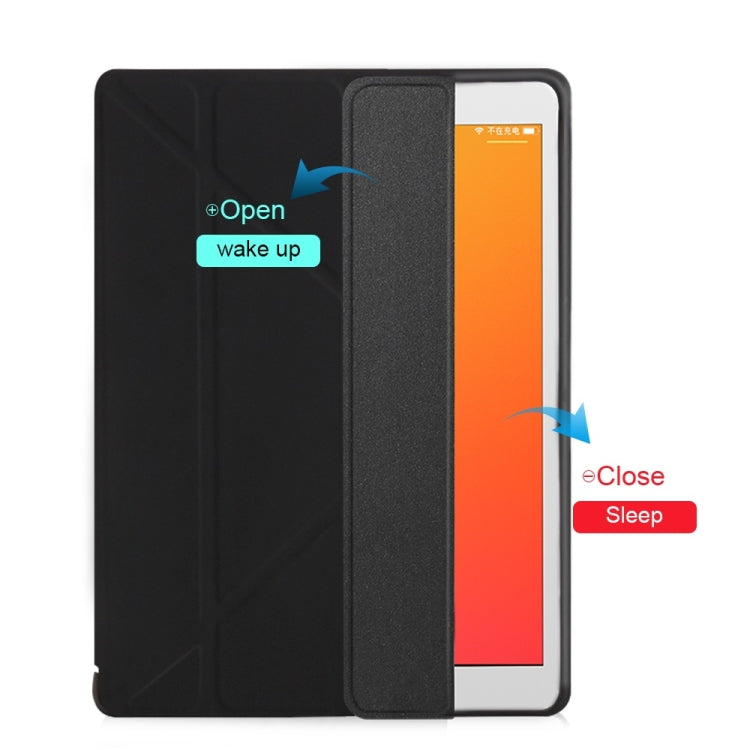 Multi-folding TPU Back Flip Leather Smart Tablet Case for iPad Pro 12.9 inch 2015 / 2017(Gold) - iPad Pro 12.9 inch Cases by buy2fix | Online Shopping UK | buy2fix