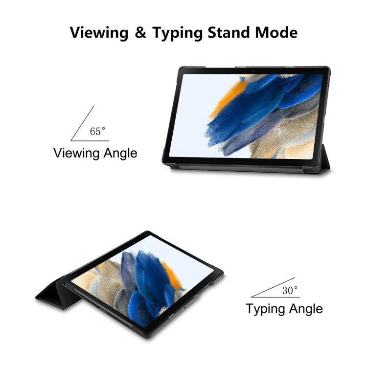 For Samsung Galaxy Tab A8 10.5 2021 ENKAY Custer Texture Leather Smart Tablet Case(Black) - Other Galaxy Tab PC by ENKAY | Online Shopping UK | buy2fix