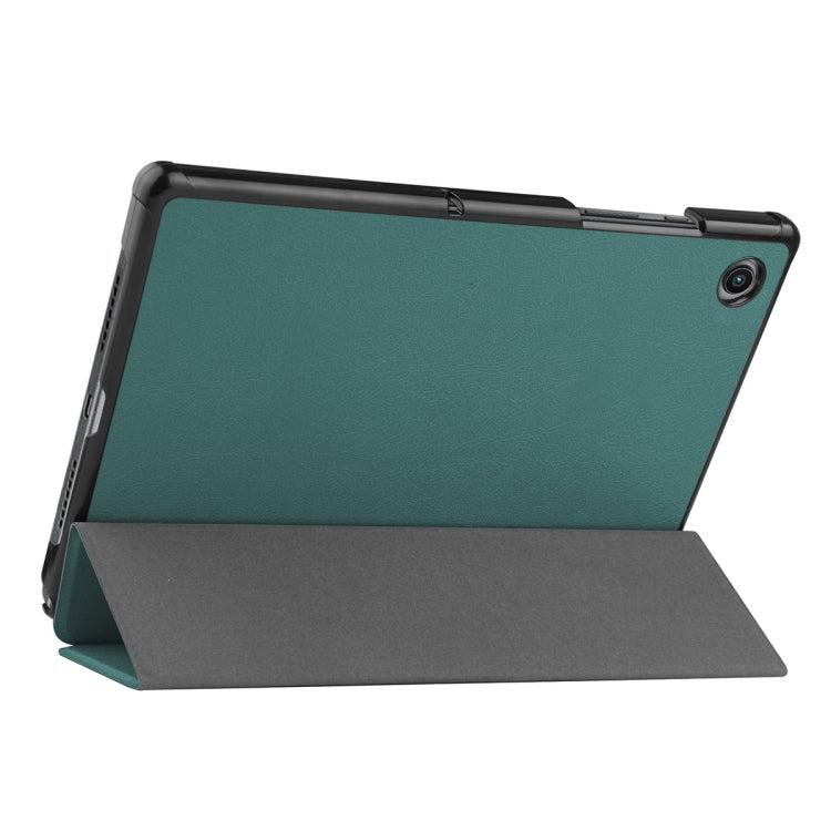 For Samsung Galaxy Tab A8 10.5 2021 ENKAY Custer Texture Leather Smart Tablet Case(Dark Green) - Other Galaxy Tab PC by ENKAY | Online Shopping UK | buy2fix