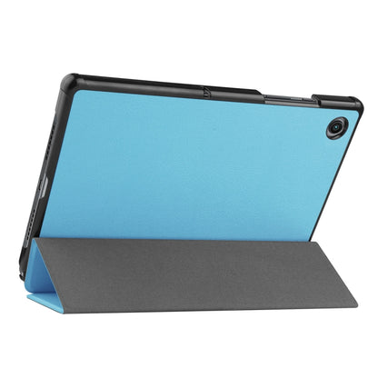 For Samsung Galaxy Tab A8 10.5 2021 ENKAY Custer Texture Leather Smart Tablet Case(Light Blue) - Other Galaxy Tab PC by ENKAY | Online Shopping UK | buy2fix